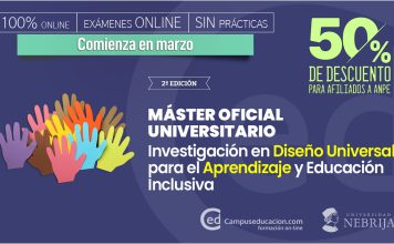 Máster en DUA y Educación Inclusiva con 50% descuento