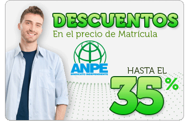 Descuentos en Precio de Matrícula para Afiliados al Sindicato ANPE y familiares