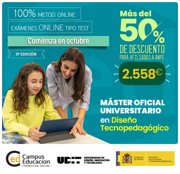 Máster Oficial Universitario en Diseño Tecnopedagógico