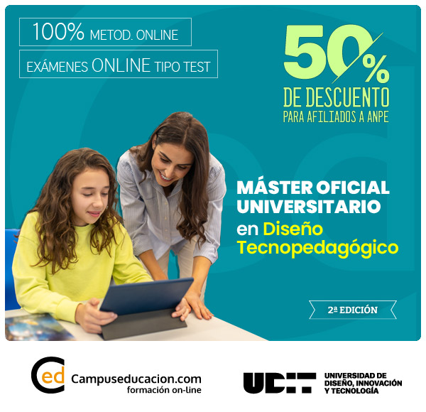 Máster Oficial Universitario en Diseño Tecnopedagógico