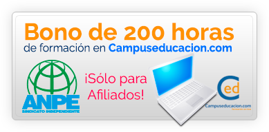 Bono de 200 horas de formación en Campuseducacion.com para Afiliados a ANPE