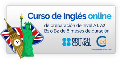 Curso Online de Inglés de preparación de nivel A1, A2, B1 o B2 de 6 meses de duración de British Council